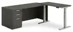L Shaped Sit Stand Desk