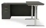 L Shaped Sit Stand Desk