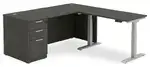 L Shaped Sit Stand Desk