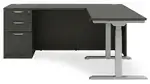 L Shaped Sit Stand Desk