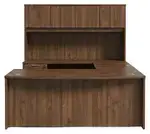 Bow Front U Shape Desk with Hutch