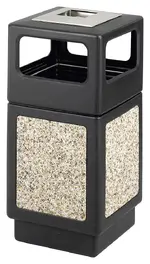 Outdoor Trash Can with Ashtray