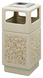 Outdoor Trash Can with Ashtray