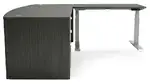 Bow Front Sit Stand L Shape Desk