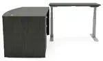 Bow Front Sit Stand L Shape Desk