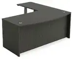 Bow Front Sit Stand L Shape Desk
