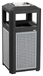 Steel Trash Can with Ashtray