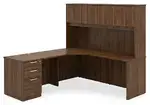 L Shaped Desk with Hutch