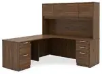 L Shaped Desk with Hutch