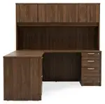 L Shaped Desk with Hutch