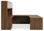 U Shaped Desk with Hutch