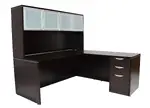 L Shaped Desk with Hutch