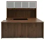 Bow Front U Shape Desk with Hutch