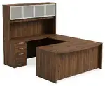 Bow Front U Shape Desk with Hutch