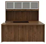 Bow Front U Shape Desk with Hutch