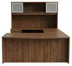 Bow Front U Shape Desk with Hutch
