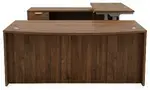 Bow Front U Shape Standing Desk with Drawers
