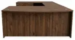 Bow Front U Shape Standing Desk with Drawers
