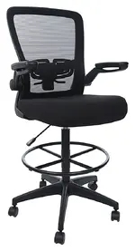 Office Stool Chair with Flip Arms