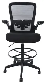 Office Stool Chair with Flip Arms