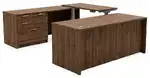 U Shaped Standing Desk with Drawers