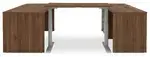 U Shaped Standing Desk with Drawers