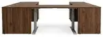 U Shaped Standing Desk with Drawers