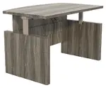 Height Adjustable Bow Front Desk