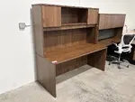 Walnut Office Desk with Hutch