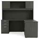 L Shaped Desk with Hutch and Drawers
