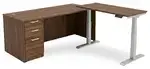L Shaped Sit Stand Desk