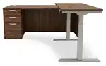 L Shaped Sit Stand Desk