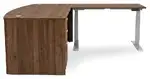 Bow Front Sit Stand L Shape Desk