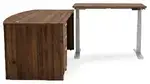 Bow Front Sit Stand L Shape Desk