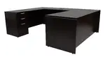 U Shaped Desk with Drawers