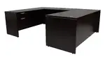 U Shaped Desk with Drawers