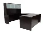 U Shaped Desk with Hutch