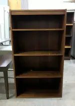 Wood Bookshelf with Walnut Finish