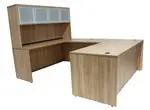 U Shaped Desk with Hutch