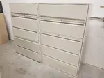Haworth 5 Drawer Putty Lateral Filing Cabinets â€“ 42 Inch Wide
