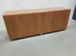 Oak Laminate 4 Door Storage Cabinet