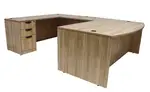 Bow Front U Shaped Desk