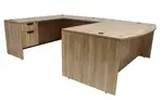 Bow Front U Shaped Desk