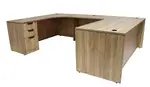 U Shaped Desk with Drawers