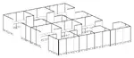 Lot of 13 Haworth E Series Cubicle System Beige