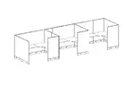 Lot of 13 Haworth E Series Cubicle System Beige