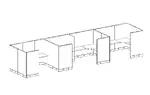 Lot of 13 Haworth E Series Cubicle System Beige