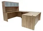 U Shaped Desk with Hutch