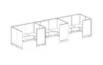 Pod of 3 Haworth E Series Cubicles