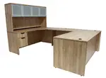 U Shaped Desk with Hutch